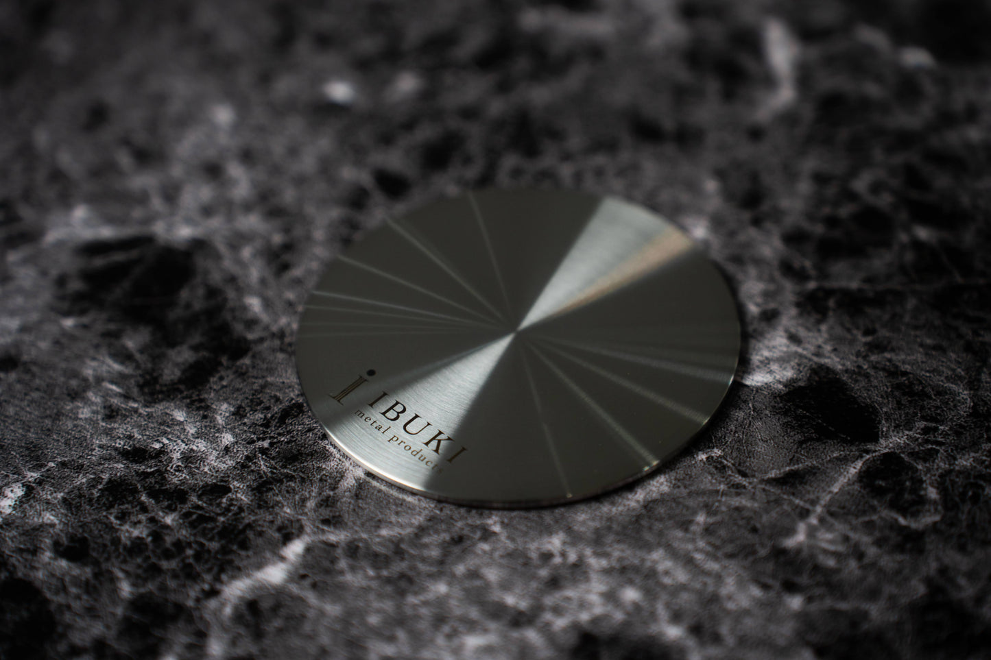 SUS304ステンレス製 金属コースター 放射線状仕上げ