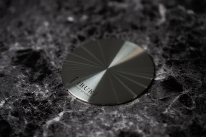 SUS304ステンレス製 金属コースター 放射線状仕上げ